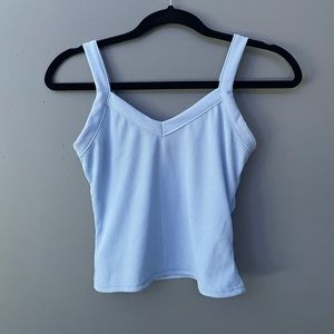 Baby blue cropped tank